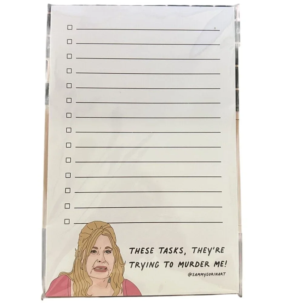 Notepad Task List 50 Sheet These Tasks Are Trying To Murder Me Jennifer Coolidge